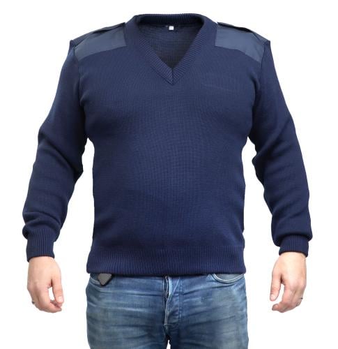 Dutch V-neck Pullover, Blue, Surplus