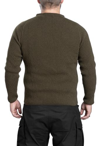 Arctic Circle Wool Sweater w. O-neck. Model height 178 cm, chest circumference 115 cm, waist circumference 100 cm. Wearing size X-Large shirt.