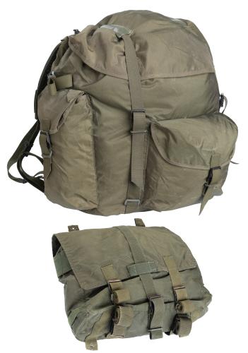 Austrian "ALICE"-Style Rucksack with Carrying Yoke and Daypack, Surplus