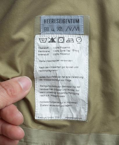 Austrian field jacket w. membrane, ECWCS model, surplus.