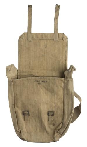 British Pattern 37 Large Pack with Shoulder Sling, Surplus. One compartment, closed with two buckles.