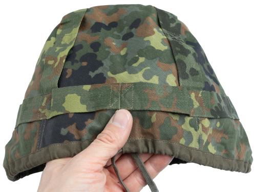 BW Composite Helmet Cover, Reversible, Flecktarn/Tropentarn, Surplus.