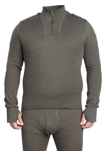 BW "Woolpower Zip Turtleneck 200" Merino Wool Shirt, Green, Surplus BW "Woolpower Zip Turtleneck 200" Merino Wool Shirt, Green, Surplus