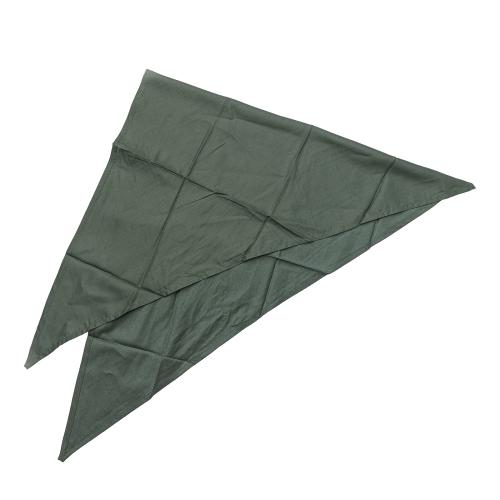 Czech Scarf, Green, Surplus, Unissued. This is already triangular, so you don't need to fold it in half first.