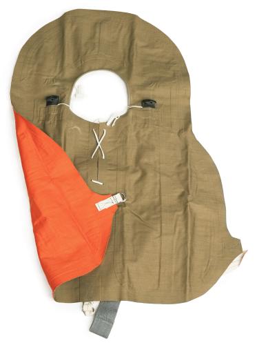 Czechoslovakian Inflatable Life Vest, Surplus. One size orange, the other swamp monster. Choice depends on whether one wants to be detected or not.