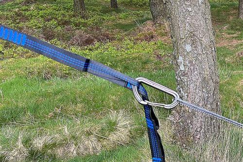 DD Hammock Daisy Chain Tree Straps. Connect your hammock via karabiner to any of the 14 loops on the strap. Karabiners must be purchased separately.
