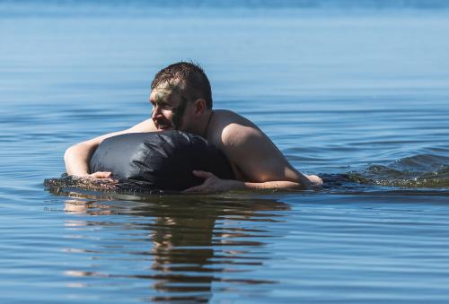 Dutch Dry Sack, Large, Black, Surplus, Unissued. Put your gear in the sack and swim across the water!