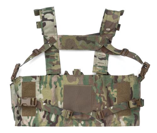 Mayflower UW Chest Rig Gen IV, MultiCam. Velcro area on the back for better fitment to a plate carrier.