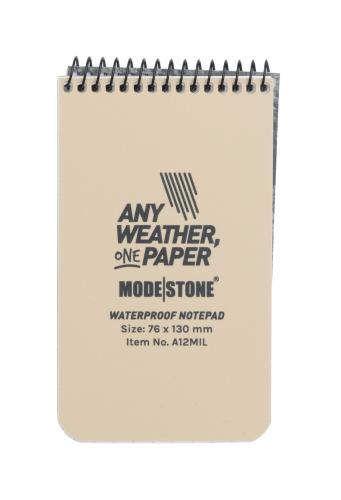 Modestone Waterproof Notepad, 76 x 130 mm.