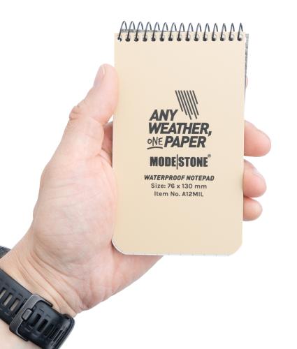 Modestone Waterproof Notepad, 76 x 130 mm.