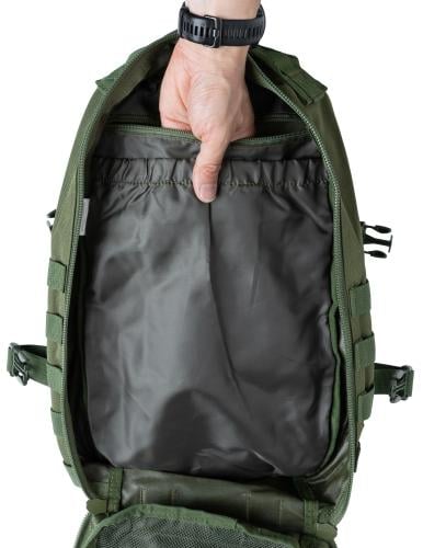 Särmä Assault Pack. Small zippered pocket inside the main compartment.