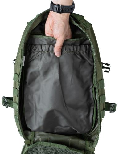 Särmä Assault Pack. Small zippered pocket inside the main compartment.