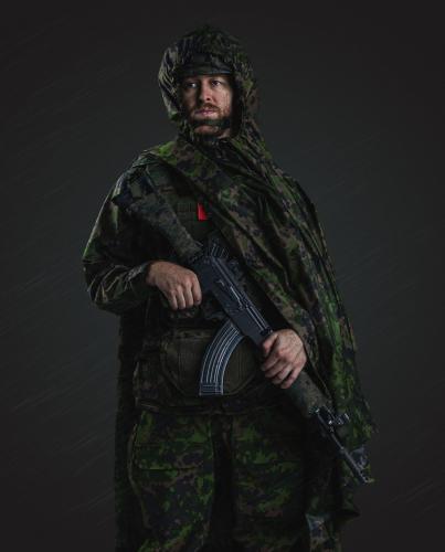 Särmä TST L6 Rain Poncho, M05 woodland camo.
