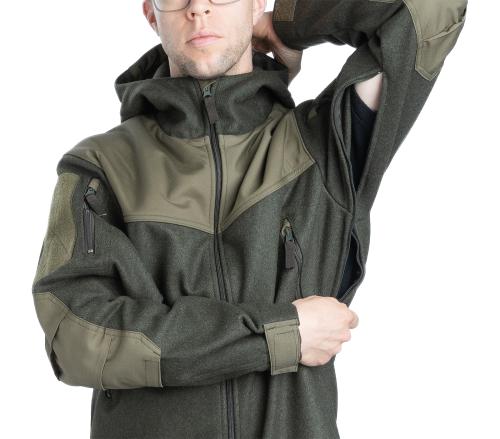 Särmä TST Woolshell Jacket. Armpit ventilation zippers.