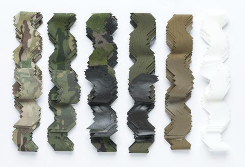 Savotta Camo Scrim Kit. The backsides of the different color options.
