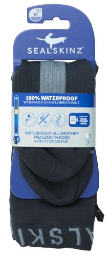 Sealskinz Waterproof All Weather Mid-length Sock with Hydrostop. 