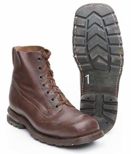 Swedish Ankle Boots with Rubber Sole, brown, surplus Swedish Ankle Boots with Rubber Sole, brown, surplus