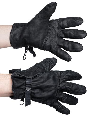 US D3A Leather Gloves, Black, Surplus 