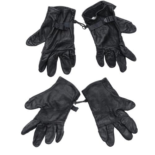 US D3A Leather Gloves, Black, Surplus. 