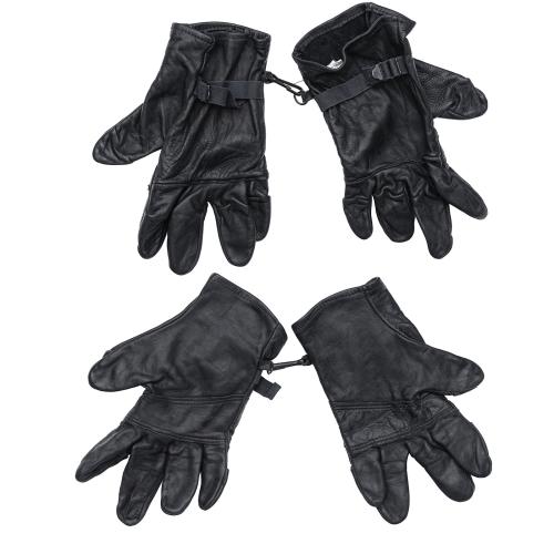 US D3A Leather Gloves, Black, Surplus.