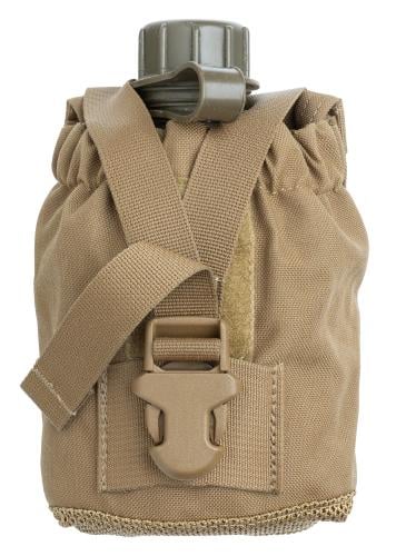 USMC FSBE Canteen Pouch, Coyote Brown, Surplus. The pouch is designed for the US 1 qt (1 liter) canteen The canteen is not included.
