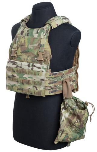 Velocity Systems Helium Whisper Micro Diddie Pouch . This lightweight and thin pouch requires just one PALS column to secure it to a platform. To deploy the bag, simply yank the webbing pull tab.