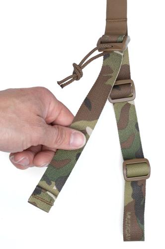 Velocity Systems Lead Faucet Tactical Sling, MultiCam. Pull this forward, and the sling shortens.