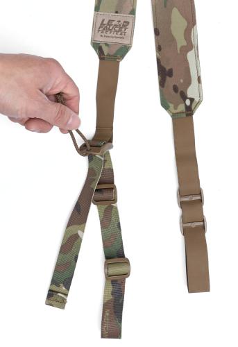 Velocity Systems Lead Faucet Tactical Sling, MultiCam. Pull this backward, and the sling lengthens.
