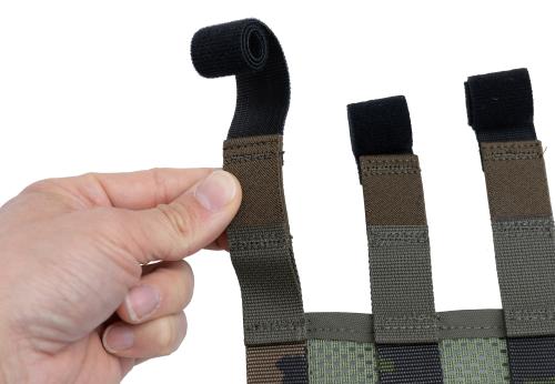 Velocity Systems SCARAB LT/LE Cummerbund. One-Wraps are joined with the cummerbund by elastic loops.