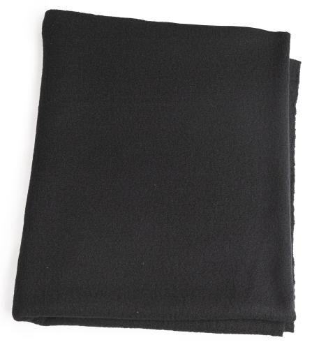 Wool Fleece Fabric, Black, by the meter