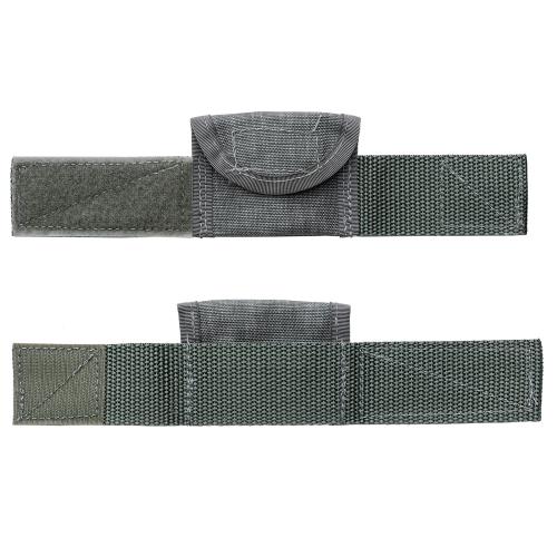 Wristband Pouch for Small Crap, Foliage Green. The inner measurements of the hook and loop pocket are c. 6 x 5 cm (2.4” x 2”).