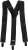Mil-Tec trouser braces with clips, black