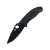 Spyderco Tenacious folding knife, plain edge, black blade
