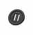2M Slotted button, 10 pcs, 25 mm, black