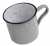 CCCP enamel mug, surplus, graphite gray