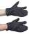 Soviet cotton-flannel mittens, black, surplus