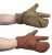 Soviet cotton-flannel mittens, tan-brown, surplus