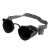 Swiss Mountain Trooper Goggles w. Aluminum Case, Black, w. Rubber Band