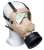 French ARF-A Gas Mask with Carrier Bag, Surplus, Khaki, hole in the cheek