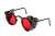 Swiss Mountain Trooper Goggles w. Aluminum Case, Red, w. Temples and Side Protectors