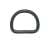 D-ring, Steel, 30 x 4.9 mm (1.2" x 0.19")