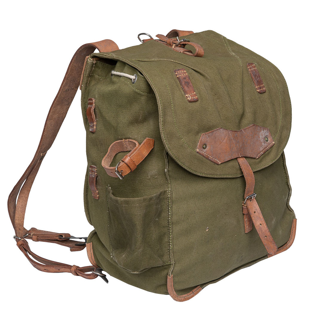 Large Military Backpack Vintage Army Rucksack Old Army Canvas Backpack 