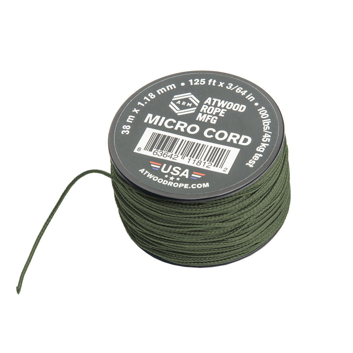 Atwood Rope MFG Micro Cord 125ft Burnt Orange MS22 BURNT ORANGE 