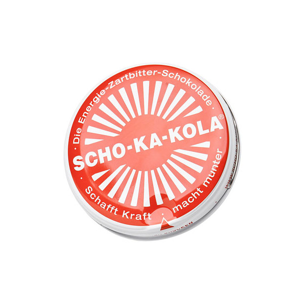 3x German Energy Dark Chocolate SCHO-KA-KOLA Caffeine & Cola Nut 100 g tin can 